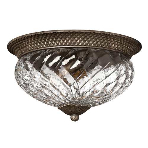 Verifica Plantation 3 Light 3 Large Flush - Pearl Bronze Elstead