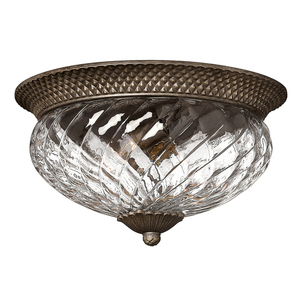 Plantation 3 Light 3 Large Flush - Pearl Bronze Elstead small 0