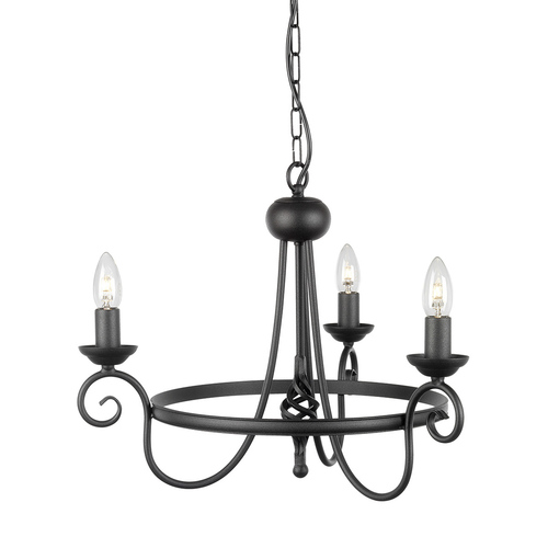 Verifica Candelabru cu 3 lumini Harlech - negru Elstead