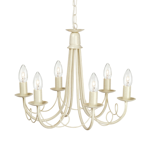 Verifica Candelabru Minster cu 6 lumini - Auriu fildeș Elstead