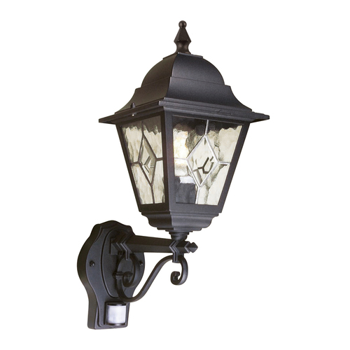 Verifica Norfolk 1 lumină de perete cu lanternă de perete cu PIR Elstead