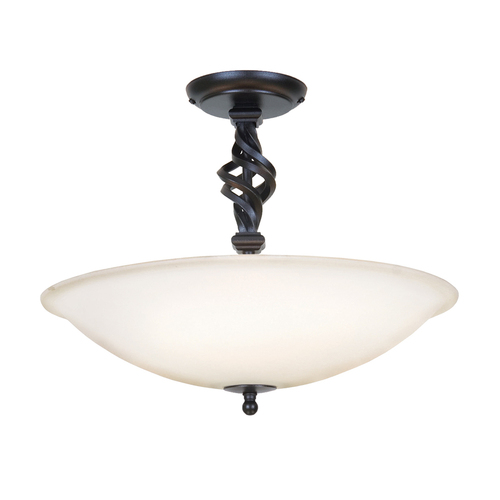 Verifica Pembroke 3 Light Semi-Flush - negru Elstead