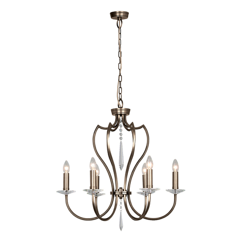 Verifica Lustra Pimlico cu 6 lumini - Bronz închis Elstead