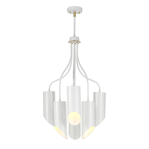 Verifica Candelabru cu 6 lumini Quinto - Alamă albă și arsă Elstead