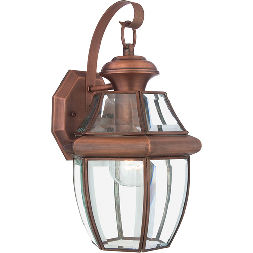 Verifica Newbury Lanternă de perete medie cu 1 lumină Newbury - cupru îmbătrânit Elstead