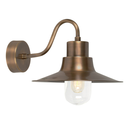 Verifica Sheldon 1 Light Wall Lantern - Alamă îmbătrânită Elstead