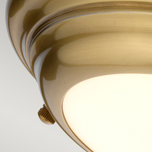 Welland 1 Light Mini LED Flush Light - alamă îmbătrânită Elstead small 2