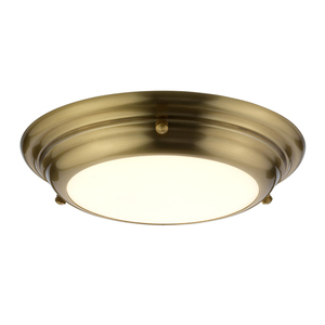 Welland 1 Light Mini LED Flush Light - alamă îmbătrânită Elstead small 0