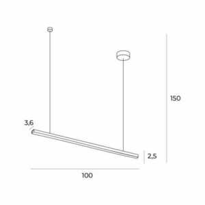 Lampă suspendată LED Max Light Trio P0475D aur periat 100 cm 12W 3000K 1 Lampă suspendată LED Max Light Trio P0475D aur periat 100 cm 12W 3000K small 1