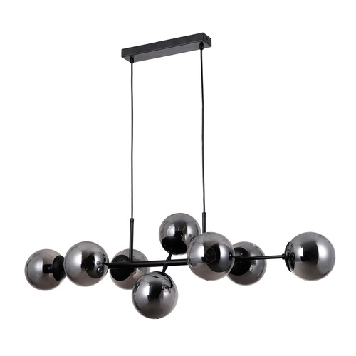Verifica Pandantiv Italux Molite negru grafit 8xE14 sticlă, 100 cm PND-1098-8-BL