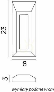 Lampă de perete exterior SU-MA MUR PC 2502B gri IP65 LED 23x8 cm small 4