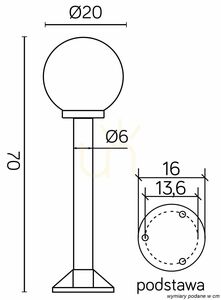 Lampă de grădină SU-MA negru 70 cm E27 IP43 K 5002/3/K 200 small 3