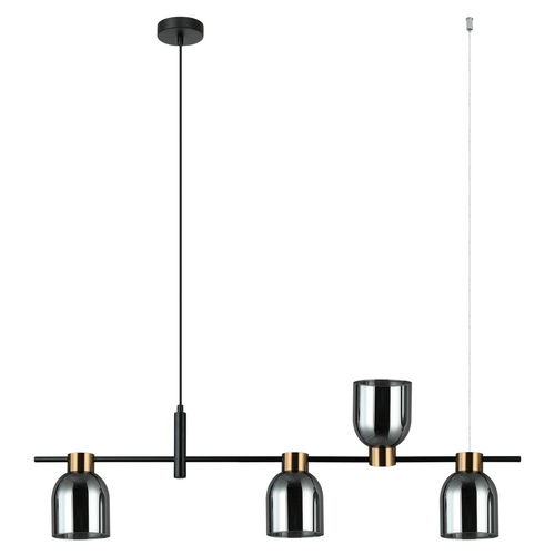 Verifica Pendul Italux Servio 4xE14 negru grafit fumuriu PND-66892-4-BK-SG