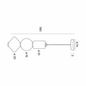 Lampa suspendata Max Light Akiko P0468 negru 20 cm LED 16W metal sticla 3 Lampa suspendata Max Light Akiko P0468 negru 20 cm LED 16W metal sticla small 3