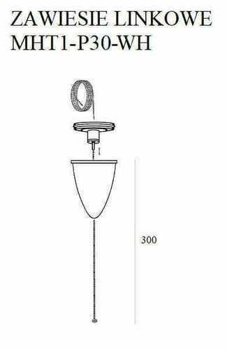 Verifica Suspensie cablu Max Light MAX 3 m alb aluminiu MHT1-P30-WH