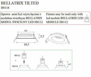Spot LED încastrat Max Light Bellatrix H0118 negru 9W 3000K Ø10,5 cm small 4