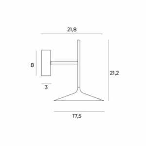 Aplica de perete LED Max Light Hana W0304 aurie 6W 3000K small 4