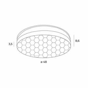 Plafon LED Max Light Sekko C0218 negru 48 cm 54W 3000K small 2