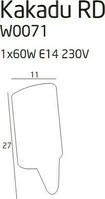 Verifica Aplică perete Max Light Kakadu W0071 roșie metal E14 27 cm