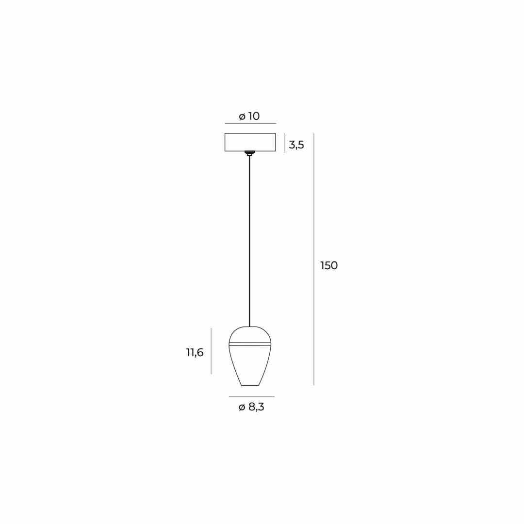 Vedere Lampă suspendată Max Light Cometshine P0471 LED 8W negru auriu 150 cm Lampă suspendată Max Light Cometshine P0471 LED 8W negru auriu 150 cm