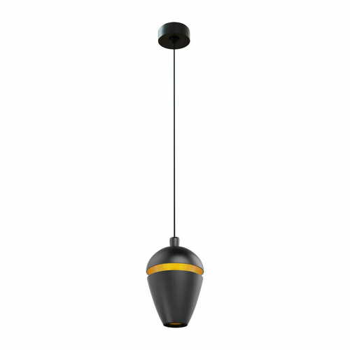Verifica Lampă suspendată Max Light Cometshine P0471 LED 8W negru auriu 150 cm