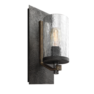 Aplică Quintiesse Angelo QN-ANGELO1, 1×E27, metal gri și finisaj cu aspect de stejar învechit small 0
