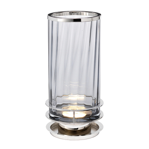 Lampă de masă Arno - 1 sursă de lumină - Nichel lustruit și sticlă fumurie Quintiesse small 0