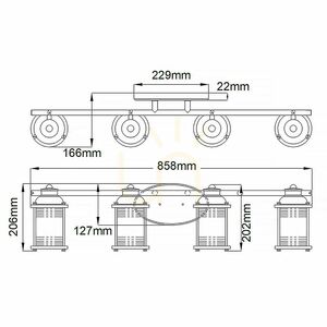 Aplică de baie Quintiesse Ashland Bay, 4 × E27, crom lustruit small 4