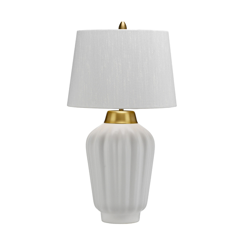 Verifica Lampă de masă Bexley - 1 sursă de lumină - Alb/alamă perlată Quintiesse