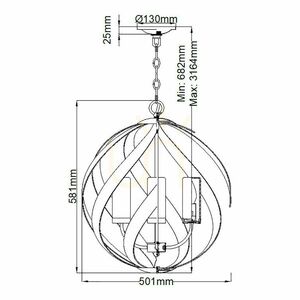 Felinar suspendat Blacksmith - 4 surse de lumină Quintiesse small 10