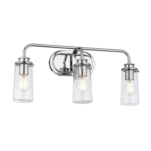 Verifica Aplică de baie Quintiesse Braelyn QN-BRAELYN3-PC, crom lustruit, 3 × E27 max 40 W, sticlă cu bule, IP44, 60,3 cm