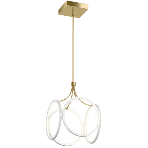 Verifica Lampă suspendată Ciri LED - Alb / Champagne Gold Quintiesse