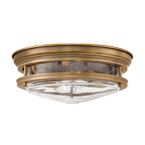 Verifica Plafond Hadrian - 2 surse de lumină - Sticlă transparentă - Bronz periat Quintiesse
