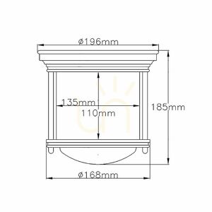 Plafonieră Quintiesse Hadrian, sticlă opală, bronz periat, 1 sursă de lumină small 3