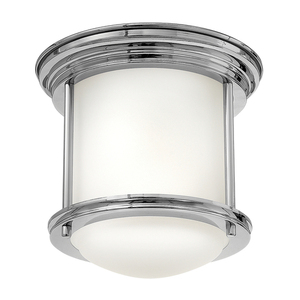 Plafond Hadrian - 1 sursă de lumină - sticlă opalină - Crom Quintiesse small 0