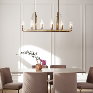 Lampă suspendată Kimrose - 10 surse de lumină - Alamă naturală perlată Quintiesse small 7