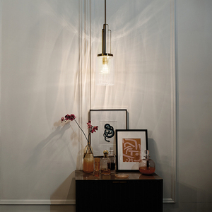 Lampă suspendată Kimrose - 1 sursă de lumină - Alamă naturală perlată Quintiesse small 5