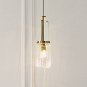 Lampă suspendată Kimrose - 1 sursă de lumină - Alamă naturală perlată Quintiesse small 6