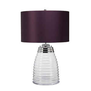 Lampă de masă Milne - 2 surse de lumină - Abajur violet Quintiesse small 1