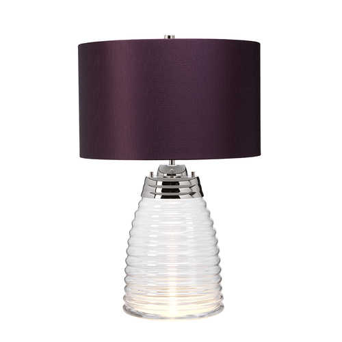 Verifica Lampă de masă Milne - 2 surse de lumină - Abajur violet Quintiesse