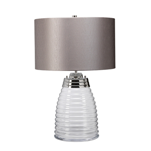 Lampă de masă Milne - 2 surse de lumină - Abajur gri Quintiesse small 1