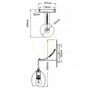 Aplică Quintiesse Nula QN-NULA1 1×E14 albă cu interior auriu small 7