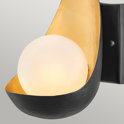 Verifica Aplică de perete Quintiesse Ren negru mat și auriu cu glob 1xG9 3W LED