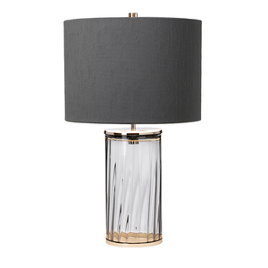 Lampă de masă Reno - 1 sursă de lumină - Sticlă fumurie/Nichel lustruit Quintiesse small 1