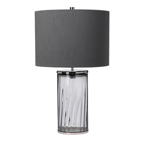 Lampă de masă Reno - 1 sursă de lumină - Sticlă fumurie/Nichel lustruit Quintiesse small 0