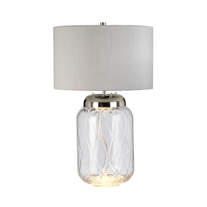 Lampă de masă Sola - 2 surse de lumină - Abajur argintiu Quintiesse small 0