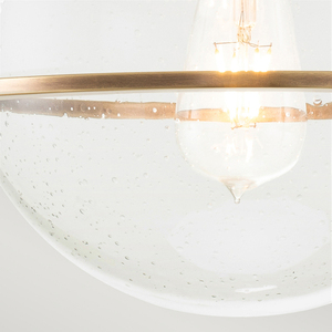 Somerset plafond - 1 sursă de lumină - Sticlă transparentă - Alamă veche Quintiesse small 3