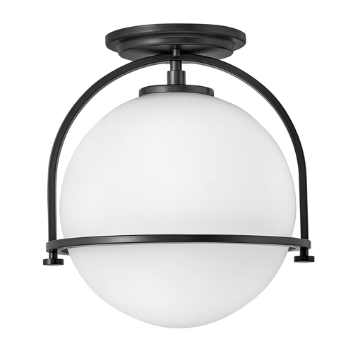 Verifica Somerset Plafond - 1 sursă de lumină - Sticlă opalină - Black Quintiesse