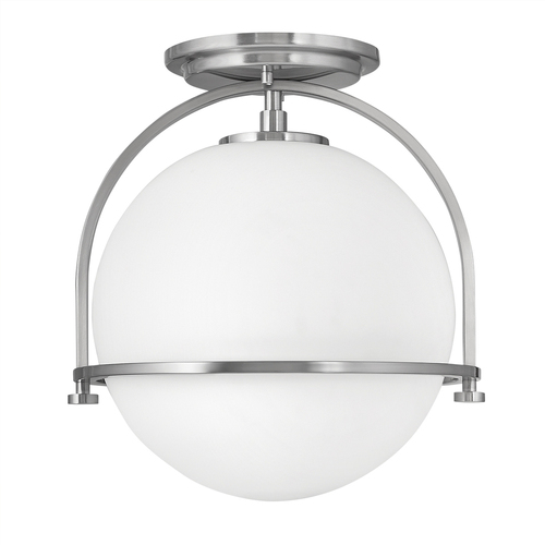 Verifica Somerset plafond - 1 sursă de lumină - Sticlă opală - Nichel periat Quintiesse