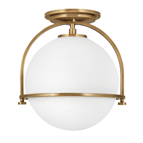 Verifica Somerset plafond - 1 sursă de lumină - Sticlă opală - Alamă veche Quintiesse
